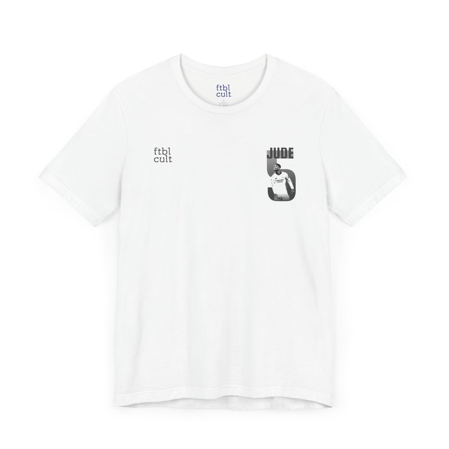 Jude BW White Unisex Tee