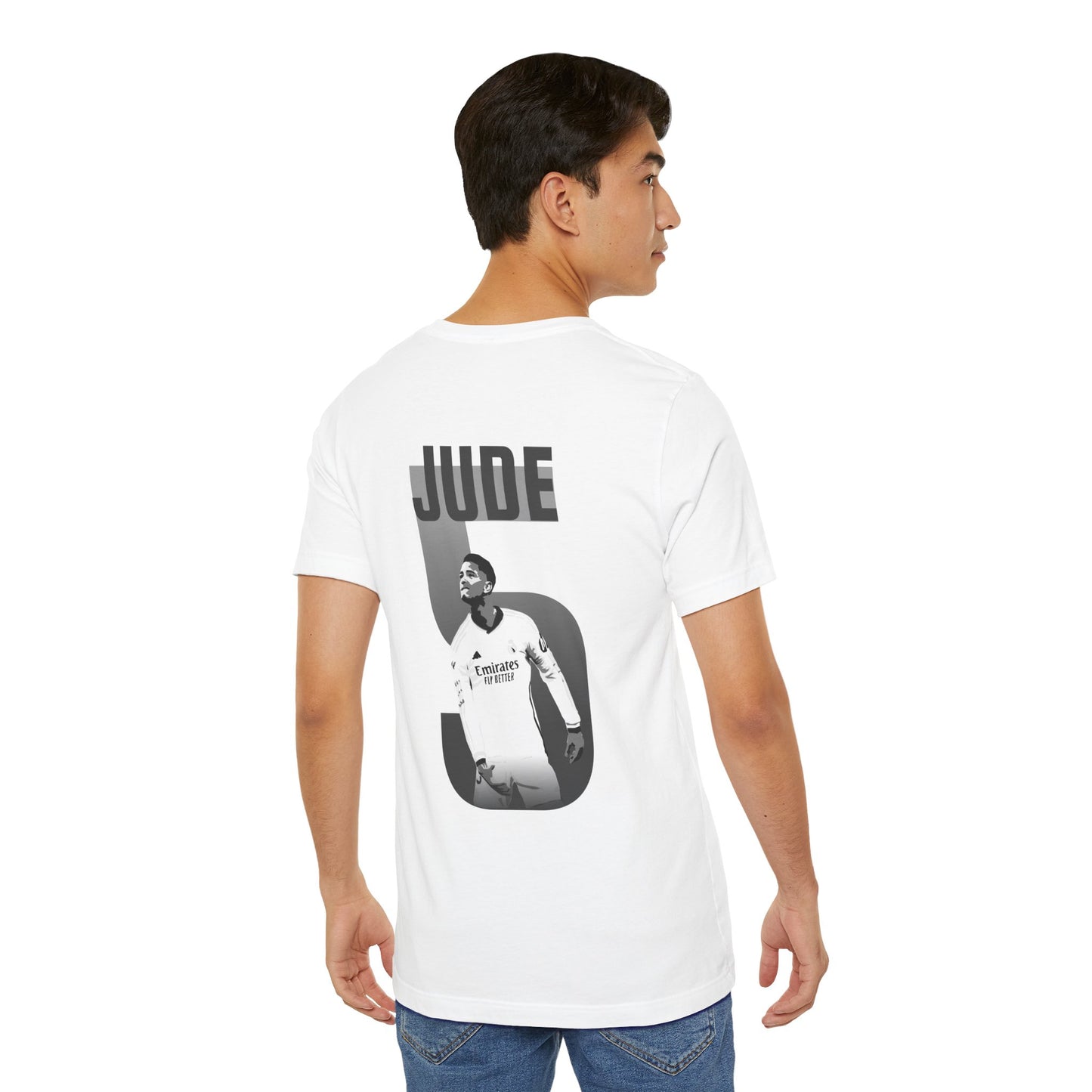 Jude BW White Unisex Tee