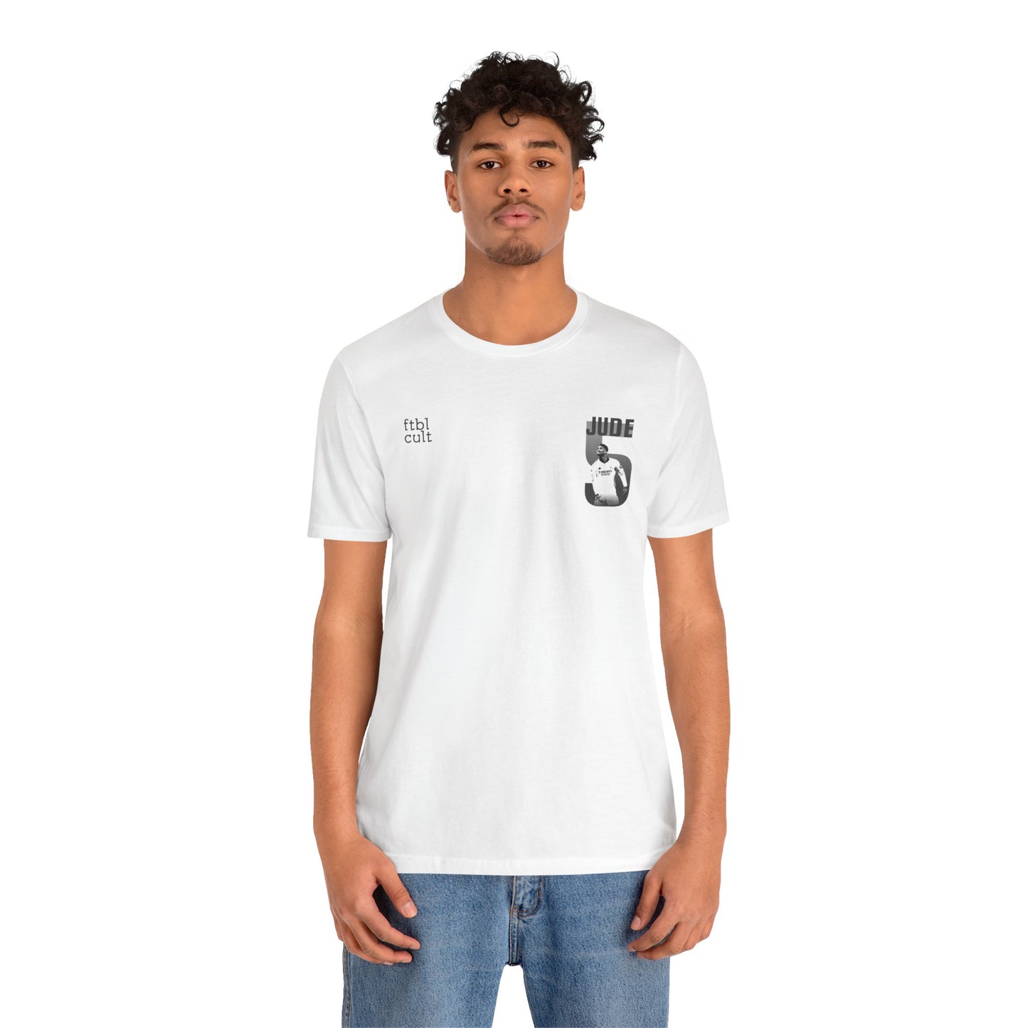 Jude BW White Unisex Tee