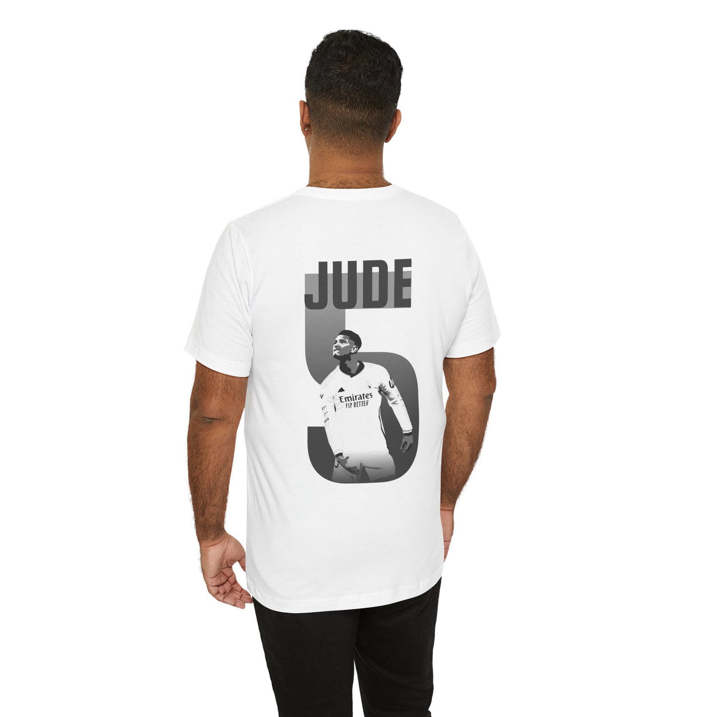 Jude BW White Unisex Tee